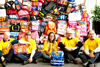 Build a school bag Charity Teambuilding